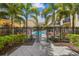 Gated community pool with lounge seating and lovely greenery, providing a private resort-like experience at 119 Beach Haven Ln, Tampa, FL 33609