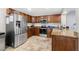 This kitchen features stainless steel appliances, granite countertops and ample cabinet space at 1881 N Hercules Ave # 602, Clearwater, FL 33765