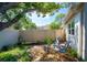 Private backyard patio with a serene atmosphere, perfect for enjoying peaceful moments outdoors at 4783 Palermo Ne Ct # 4783, St Petersburg, FL 33703