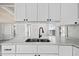 Modern kitchen with white countertops, stainless steel sink and updated finishes at 4851 W Gandy Blvd # B1L8, Tampa, FL 33611