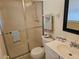 Bathroom with a shower, toilet, and vanity with storage at 505 Innergary Pl, Valrico, FL 33594