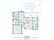 Detailed floorplan showcasing layout with a large swimming pool and deck at 1 Mandarin Ter, Safety Harbor, FL 34695