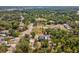 Drone shot featuring a home with a pool surrounded by trees in a rural neighborhood at 15420 Aubrey Ave, Spring Hill, FL 34610