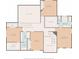 Upstairs floor plan showcasing a home with bedrooms, bathrooms, and walk-in closets at 15420 Aubrey Ave, Spring Hill, FL 34610