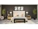 Well-lit bedroom with a large bed, stylish decor, and an accent wall at 18469 Serene Lake Loop, Lutz, FL 33548