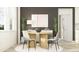 Chic dining area with round table, stylish chairs, and modern decor for elegant meals at 18469 Serene Lake Loop, Lutz, FL 33548