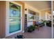 Close-up of the welcoming front porch with a 