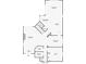 Detailed first floor plan layout with dimensions featuring a Gathering room, kitchen, living room and garage at 2388 Oakwood Preserve Dr, Wesley Chapel, FL 33543