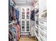 Walk-in closet is well-organized with ample storage, shelving, and glass-fronted cabinets at 2475 Bay Berry Dr, Clearwater, FL 33763