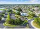 Community aerial view showcasing a pool, playground, basketball courts, and green landscaping at 25521 Bruford Blvd, Land O Lakes, FL 34639