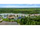 Aerial view of homes surrounding a serene lake with lush green landscape at 25521 Bruford Blvd, Land O Lakes, FL 34639