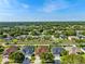 A high-angle aerial shot of well-maintained houses in a community with mature trees and green lawns at 2814 Duncan Tree Cir, Valrico, FL 33594