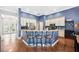 Kitchen with breakfast bar, stainless steel appliances, and stylish bar stools at 2814 Duncan Tree Cir, Valrico, FL 33594