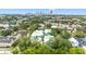 Aerial view of property and surrounding neighborhood with Downtown in the distance at 3002 W Cleveland St # D4, Tampa, FL 33609
