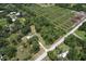 Aerial view showing the property location near bodies of water and lush, mature trees at 3203 21St Se Ave, Ruskin, FL 33570