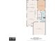 Detailed floor plan showcasing the layout of the first level, including kitchen, living room, and garage at 3305 Hoylake Ct, Land O Lakes, FL 34638