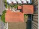 Aerial view of a property with a red tiled roof at 340 1St N St # I, St Petersburg, FL 33701