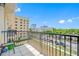 This balcony offers city views with seating area at 340 1St N St # I, St Petersburg, FL 33701