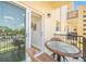 Relax on this cozy balcony with views of the city and neighborhood at 340 1St N St # I, St Petersburg, FL 33701