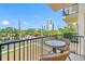 Balcony area featuring views of the city skyline and well manicured grounds at 340 1St N St # I, St Petersburg, FL 33701