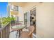 Relax on this cozy balcony with views of the city and neighborhood at 340 1St N St # I, St Petersburg, FL 33701