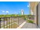Balcony view offering skyline views and overlooking the intersection below, blending urban living with private outdoor space at 340 1St N St # I, St Petersburg, FL 33701