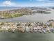Aerial view of waterfront homes and waterways, highlighting the coastal lifestyle and community at 352 La Hacienda Dr, Indian Rocks Beach, FL 33785