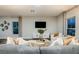 Stylishly decorated living room showcasing contemporary furniture, TV, and sophisticated ambiance at 37206 Sagemoor Dr, Zephyrhills, FL 33541