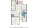 Floor plan of a home with dimensions of rooms, including bedrooms, kitchen, living room, dining room, and bathrooms at 4514 Arizona Sun Ct, Valrico, FL 33594