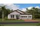 Charming single-story home with a three-car garage, landscaped lawn, and stone accents at 4752 Southern Valley Loop, Brooksville, FL 34601