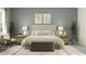 Stylishly decorated main bedroom suite with a comfortable bed, neutral tones, and cozy seating at 4752 Southern Valley Loop, Brooksville, FL 34601