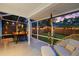 Relaxing screened porch featuring stylish seating, dining, and atmospheric string lighting at 661 14Th S Ave, St Petersburg, FL 33701