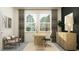 Bright home office featuring modern decor, sleek wooden desk, and comfortable seating at 7519 E 117Th Ln, Palmetto, FL 34221