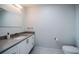 Well-lit bathroom featuring a modern vanity with a gray countertop and a sleek, minimalist design at 1 Seaside Ln # 302, Belleair, FL 33756