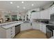 Modern kitchen with a stainless steel dishwasher and a view of the cozy living room at 11530 Arlhuna Way, Dade City, FL 33525