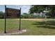 Community baseball field with well-kept grass and a sign indicating it's a private park for residents at 12219 Steppingstone Blvd, Tampa, FL 33635