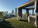 Relaxing rooftop patio with lounge seating and great views, offering an exclusive urban retreat at 132 Mirror Lake N Dr # 501, St Petersburg, FL 33701