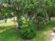 Spacious backyard oasis with privacy fence, mature landscaping, and room for recreation and relaxation at 1460 Kensington Woods Dr, Lutz, FL 33549