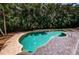 Backyard pool with a lush privacy perimeter, set on a brick-paved patio with an in-ground jacuzzi at 147 Bay Point Ne Dr, St Petersburg, FL 33704