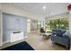 Well-lit lobby area with comfortable seating, modern decor, and scenic views of the surrounding canal at 1581 Gulf Blvd # 403N, Clearwater Beach, FL 33767