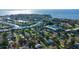 Aerial view of a waterfront community featuring lush landscaping and beautiful waterfront views at 1835 Michigan Ne Ave, St Petersburg, FL 33703