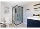 Modern bathroom with glass shower, new vanity, and stylish fixtures at 1835 Michigan Ne Ave, St Petersburg, FL 33703