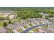 An aerial view showcasing single-Gathering homes, enhanced by private pools, and landscaped yards at 241 Royal Palm Way, Spring Hill, FL 34608
