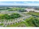 Expansive aerial shot of the residential area with ponds, green spaces, and orderly street layout at 3146 Forrest Plum Ct, Zephyrhills, FL 33540