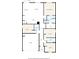 Detailed floor plan displaying the layout with a living room, kitchen, bedrooms, and baths at 3146 Forrest Plum Ct, Zephyrhills, FL 33540