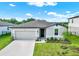 Beautiful single-story home with an attached garage, manicured lawn, and welcoming front entrance at 3146 Forrest Plum Ct, Zephyrhills, FL 33540