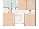 Detailed plan of second story displaying four bedrooms, two baths, and a walk in closet at 3411 Landover Blvd, Spring Hill, FL 34609