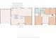 Layout of the first and second floor of the residence with detailed rooms and dimensions at 3411 Landover Blvd, Spring Hill, FL 34609