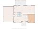 A clear layout of the home's first floor, showing the living spaces, kitchen, and garage at 3411 Landover Blvd, Spring Hill, FL 34609