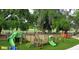 Fun playground with slides, climbing structures, and more for children to enjoy with lush surroundings at 504 Cleveland Ave, Largo, FL 33770